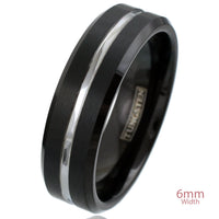 The Marksman 6mm black tungsten with silver stripe