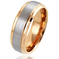 The Ironwood 8mm rose gold and silver tungsten