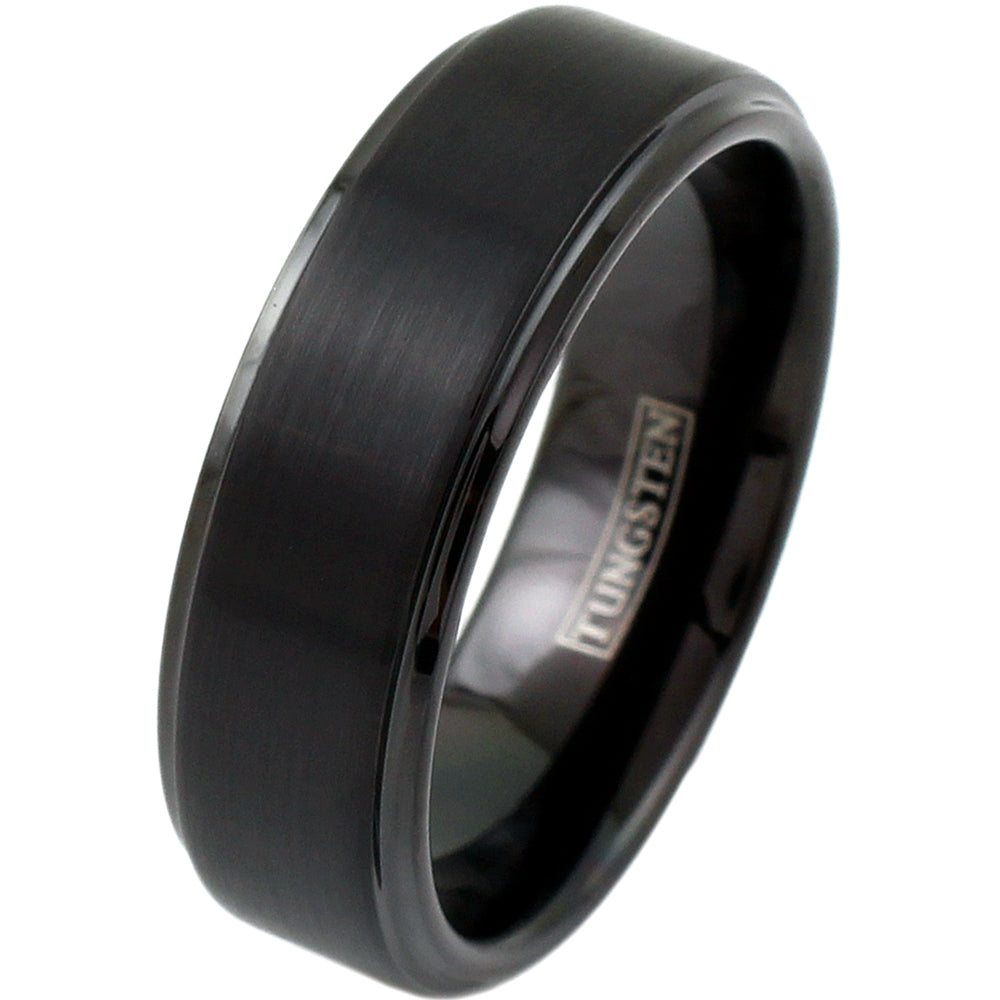 The Foreman - All Black Tungsten Band with Raised Center
