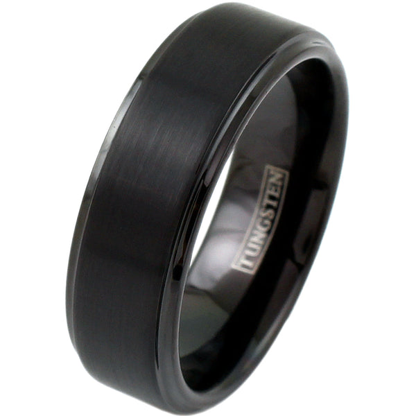 The Foreman - All Black Tungsten Band with Raised Center