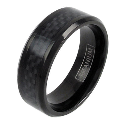 The Carbon - Black Titanium Band with Carbon Fiber Inlay