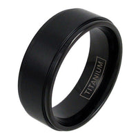 The Foreman - Black Titanium Band, brushed finish, stepped edges