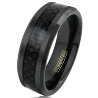 The Carbon black tungsten with carbon fiber inlay
