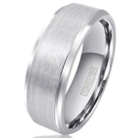 The Silverado classic silver tungsten brushed stepped edges