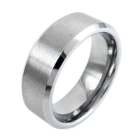 The Ranger - Silver Tungsten Band with Brushed Center